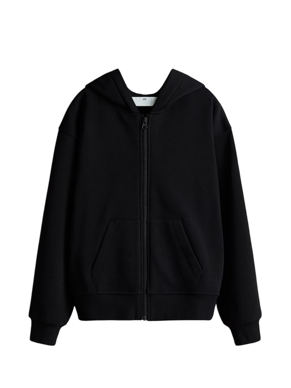 H&M Kids Black Zip-Up Hooded Sweatshirt
